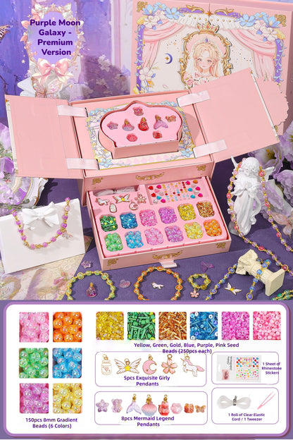 Princess Dream Beaded Jewelry Making Kit - Ultimate Premium DIY Gift Box