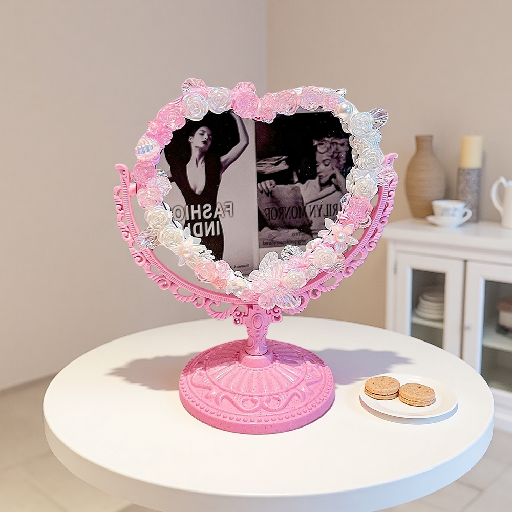 Decoden Cream Glue DIY Premium Baroque Desktop Mirror - Decoden Kit & Cream Glue Craft