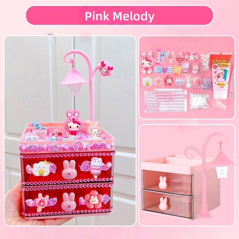 Decoden Cream Glue DIY - Kawaii 2-Tier Drawer & Pen Holder Kit Set