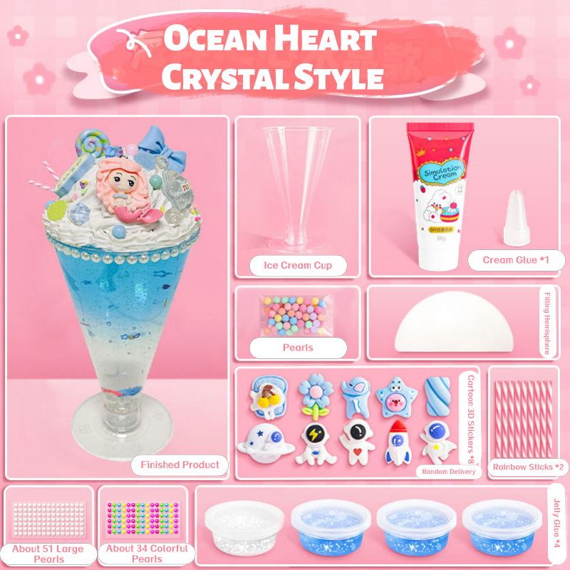 Decoden Cream Glue Ice Cream Cup DIY Kit - Kawaii Decoden Kit & Cream Glue Craft Set