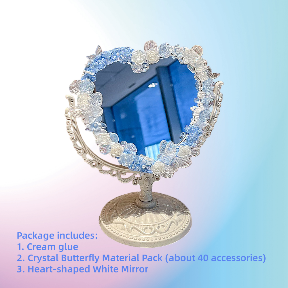 Decoden Cream Glue DIY Premium Baroque Desktop Mirror - Decoden Kit & Cream Glue Craft