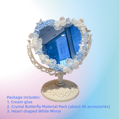 Baroque-Style Cream Glue DIY Desktop Mirror Material Kit