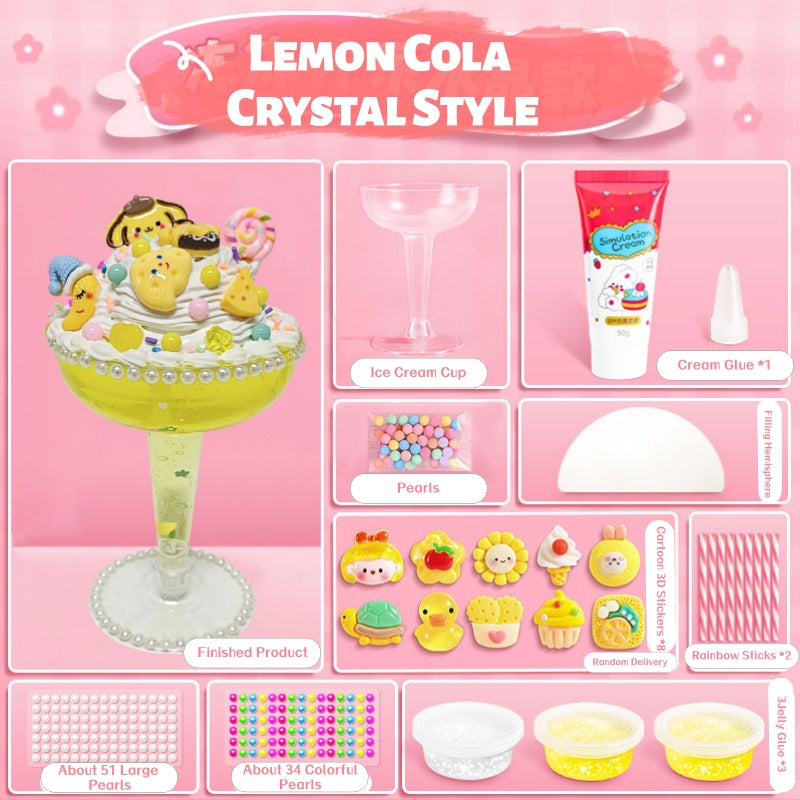 Decoden Cream Glue Ice Cream Cup DIY Kit - Kawaii Decoden Kit & Cream Glue Craft Set