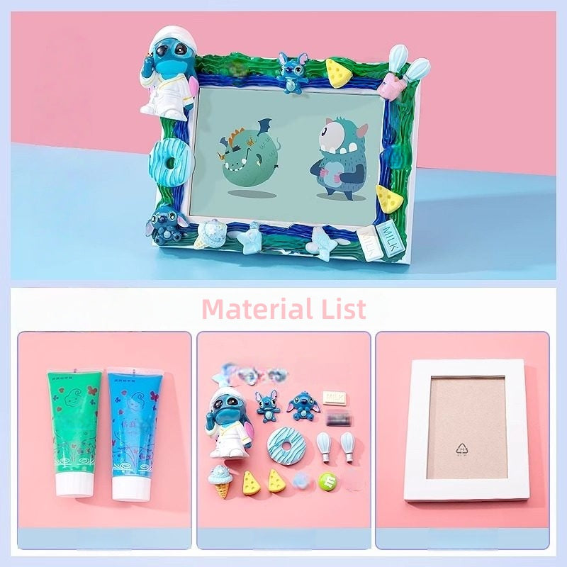 Decoden Cream Glue  DIY  Kawaii - Decoden Photo Frame DIY Kit (Optional 6-Inch Photo Printing Service)