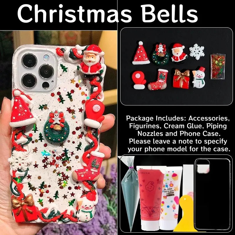 Decoden Cream Glue Phone Case DIY Kit – Classic Christmas Charms