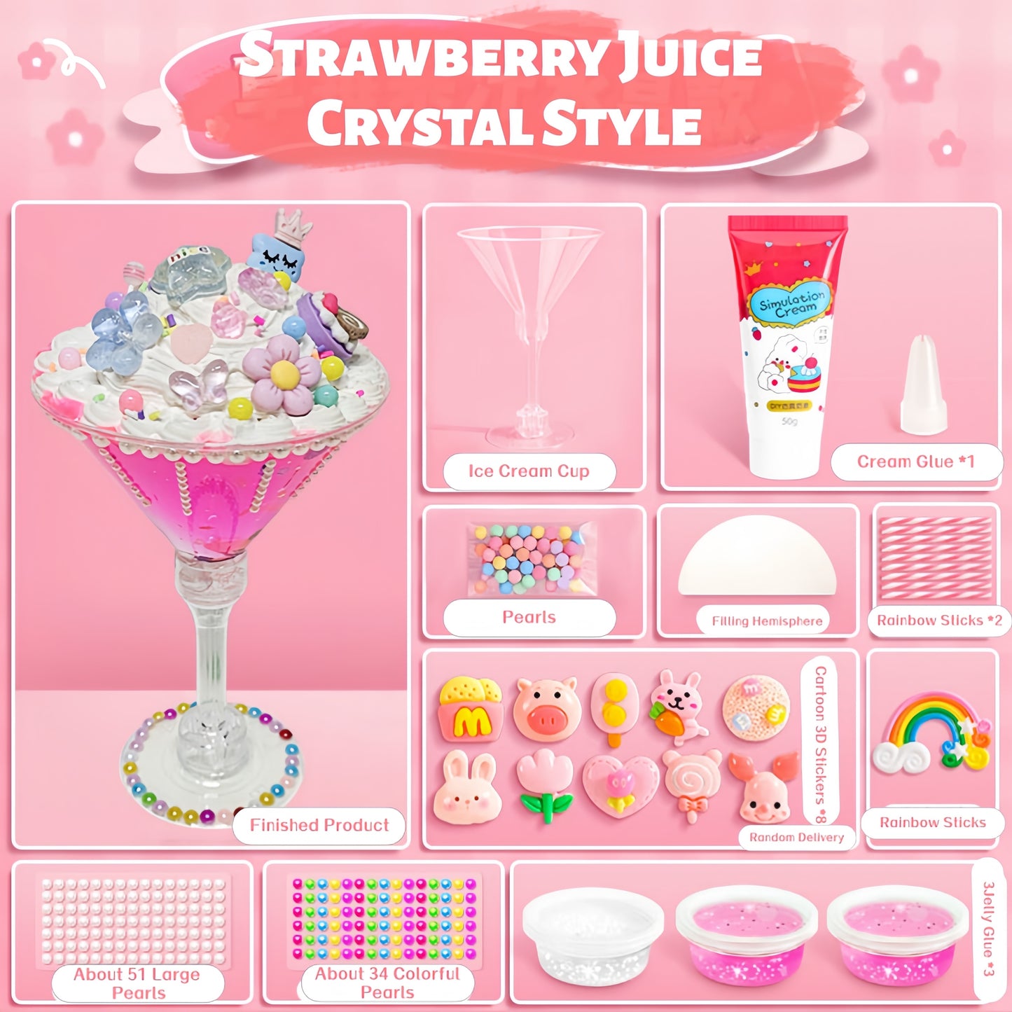 Cream Glue DIY Ice Cream Large Cup Kit