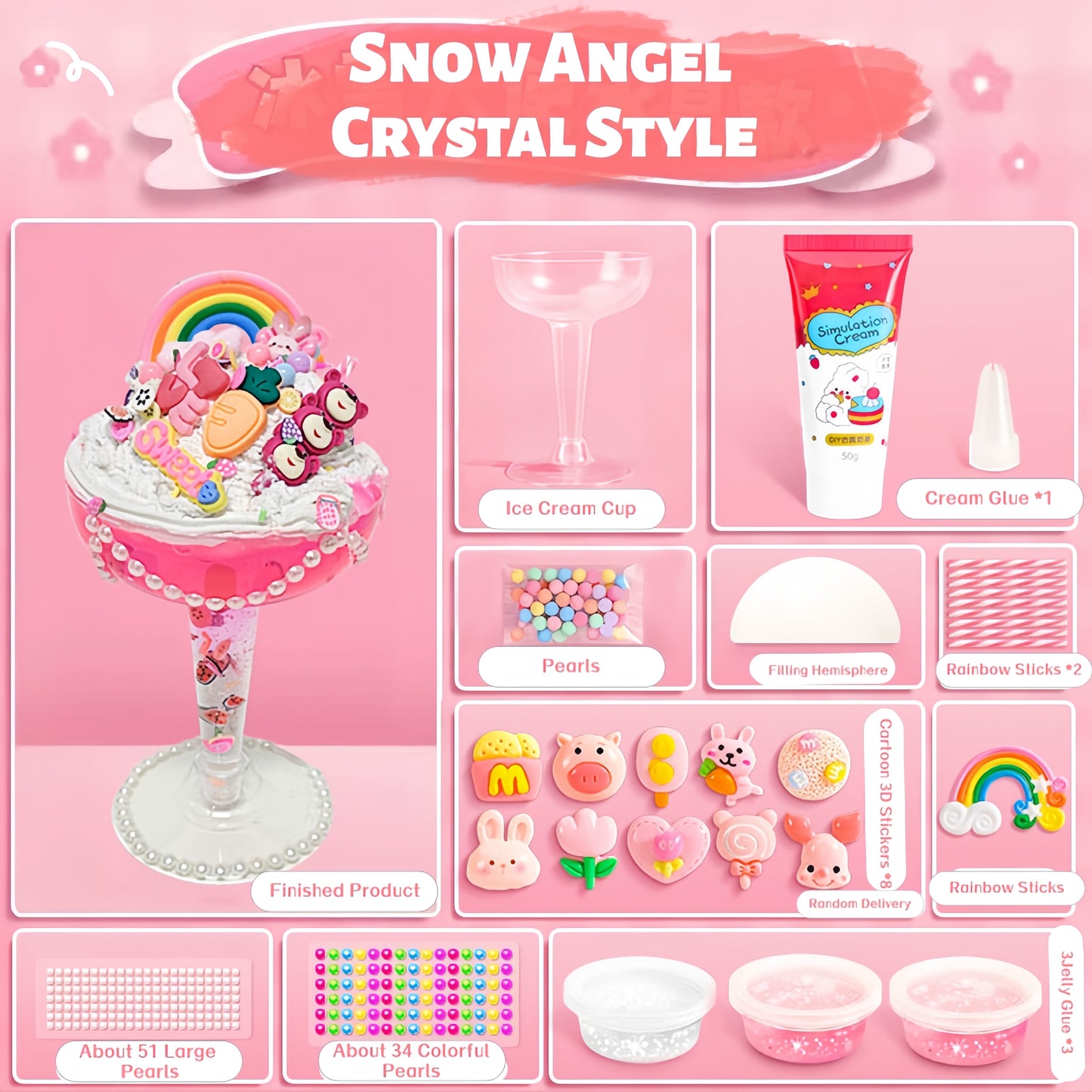 Cream Glue DIY Ice Cream Large Cup Kit