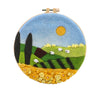 DIY Needle Felting Landscapes Kit for Beginners - Wool Hoop Art Set - Green Series