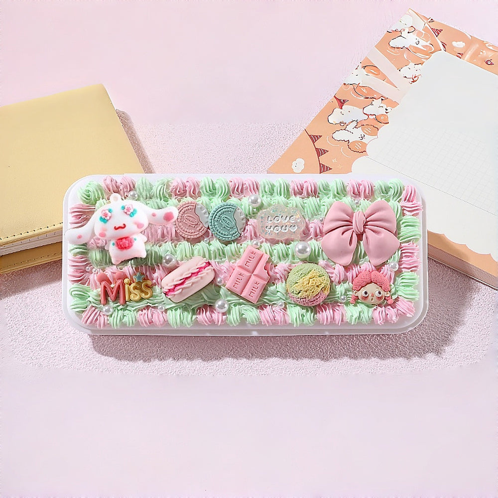 Decoden Cream Glue DIY Pencil Pouch Kit丨Kawaii Decoden Kit & Cream Glue Craft