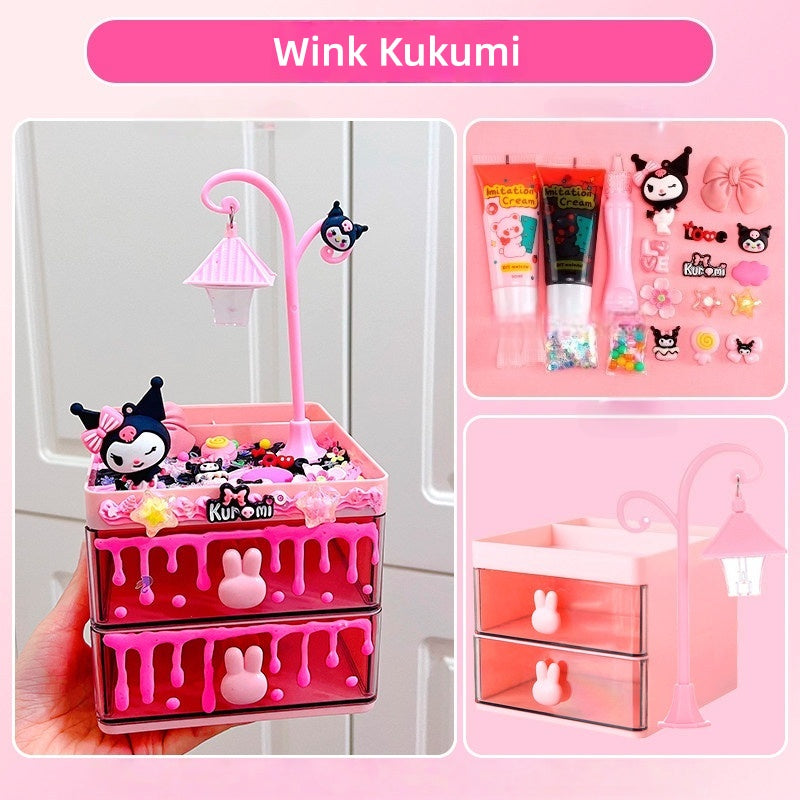Decoden Cream Glue DIY - Kawaii 2-Tier Drawer & Pen Holder Kit Set