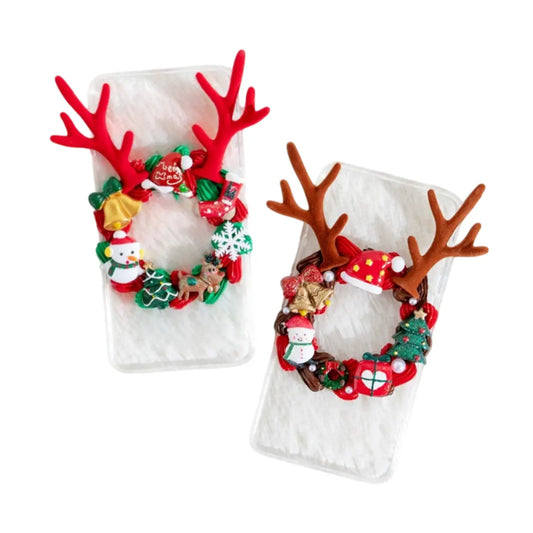 Decoden Cream Glue Phone Case DIY Kit – 3D Christmas Reindeer Antlers
