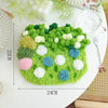 Moss Coaster DIY Kit – Textured Yarn Craft with Grid Canvas