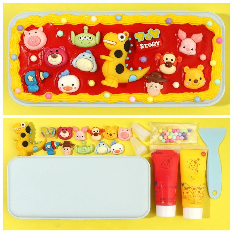 DIY Decoden Cream Glue - Kawaii Dinosaur Pencil Pouch Kit