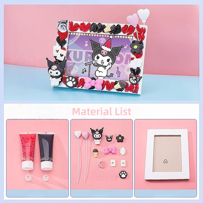 Decoden Cream Glue  DIY  Kawaii - Decoden Photo Frame DIY Kit (Optional 6-Inch Photo Printing Service)