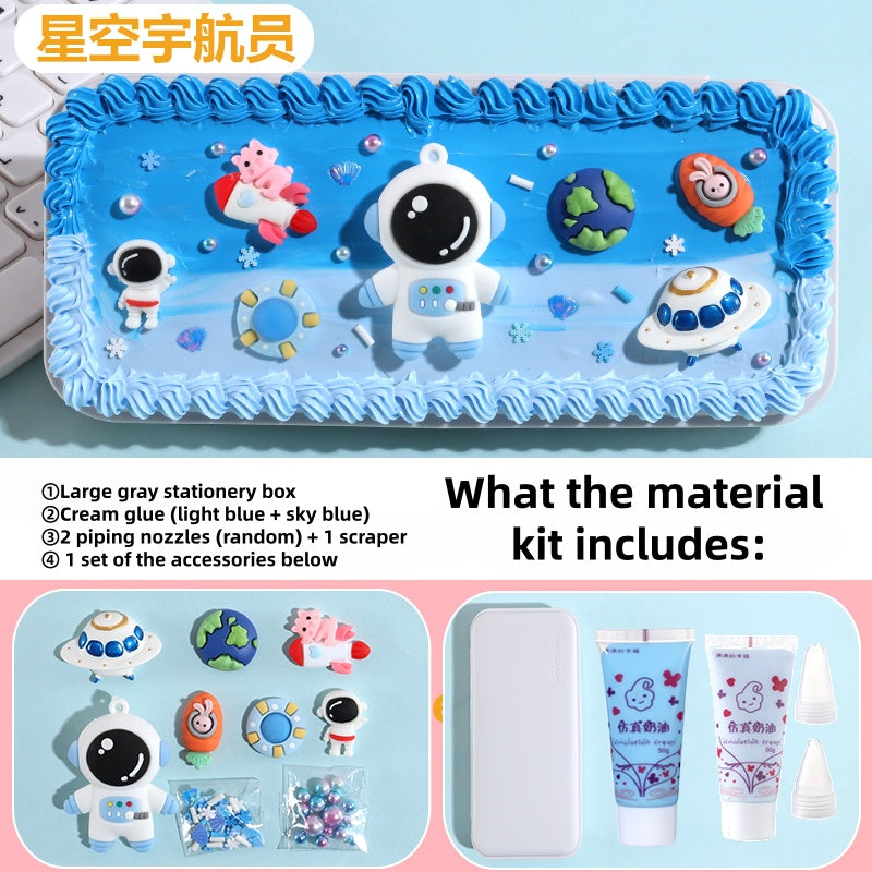 Decoden Cream Glue DIY Pencil Pouch Kit丨Kawaii Decoden Kit & Cream Glue Craft