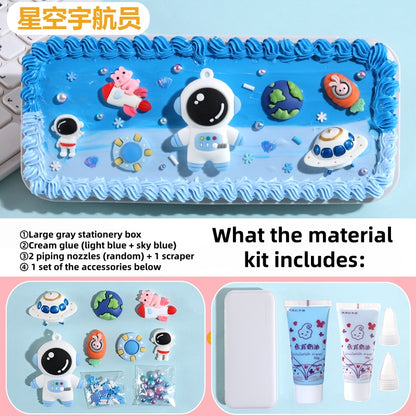 Decoden Cream Glue DIY Pencil Pouch Kit丨Kawaii Decoden Kit & Cream Glue Craft
