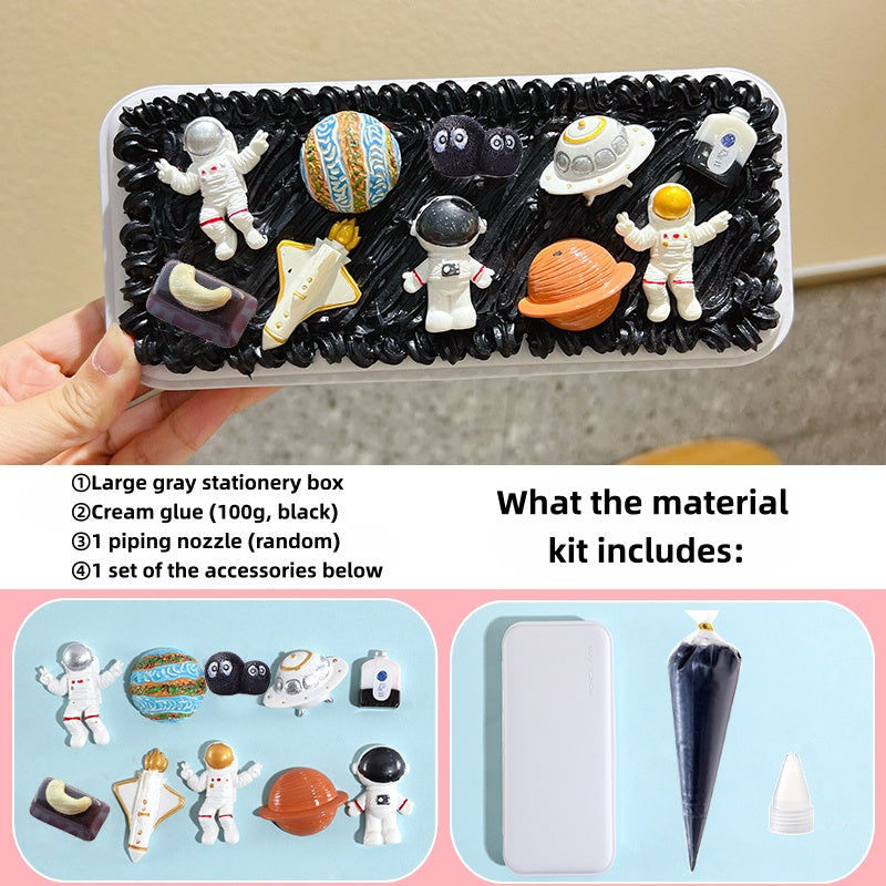 Decoden Cream Glue DIY Pencil Pouch Kit丨Kawaii Decoden Kit & Cream Glue Craft