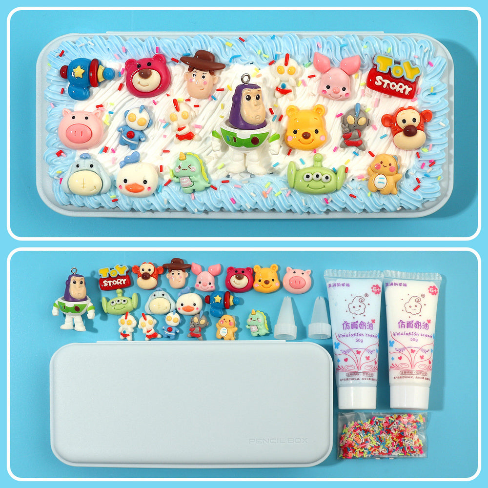 Decoden Cream Glue DIY Pencil Pouch Kit丨Kawaii Decoden Kit & Cream Glue Craft