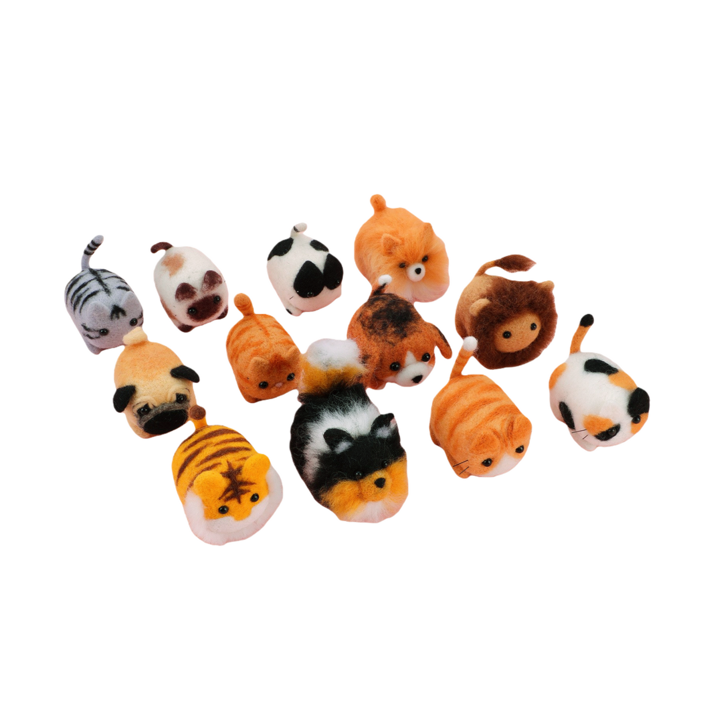 DIY Needle Felting Kit for Beginners - Cute Pet Animals - Wool Craft Dog & Cat Miniature