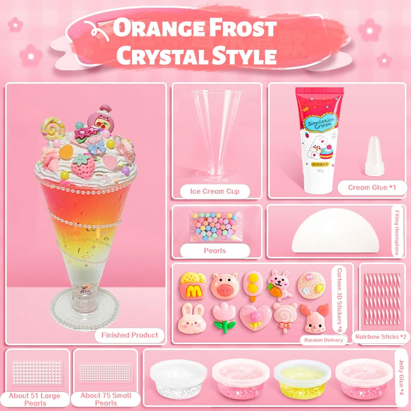 Decoden Cream Glue Ice Cream Cup DIY Kit - Kawaii Decoden Kit & Cream Glue Craft Set