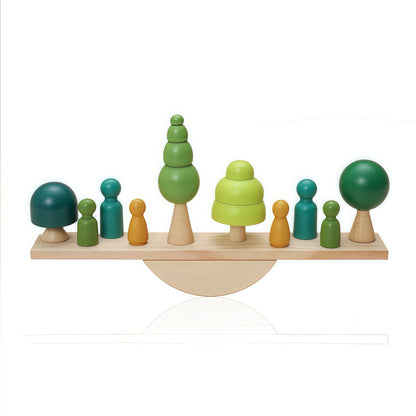 Wooden Montessori  Tree Toys Balance Peg Dolls