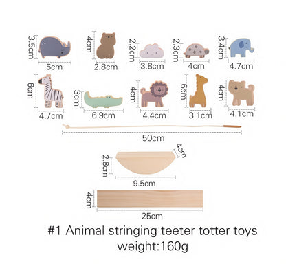 Wooden Montessori  Tree Toys Balance Peg Dolls