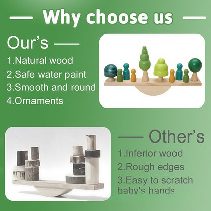 Wooden Montessori  Tree Toys Balance Peg Dolls