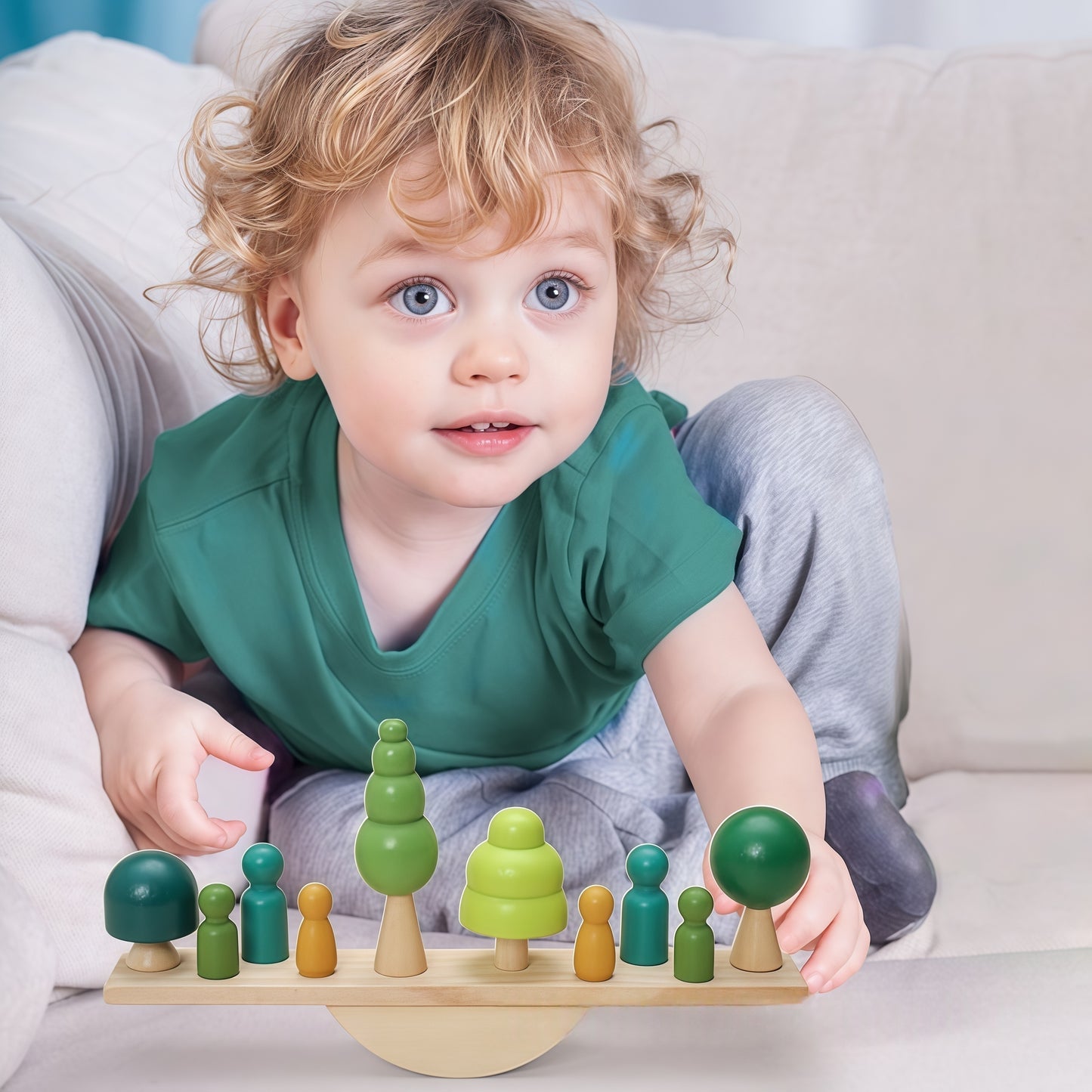 Babe Wooden Tree Toys Balance Toys Wooden Peg Dolls Preschool Learning Educational Montessori Toys