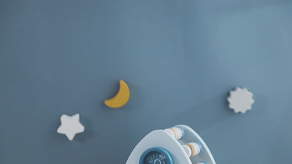 Wooden Montessori Busy Board Activities, Rocket Style
