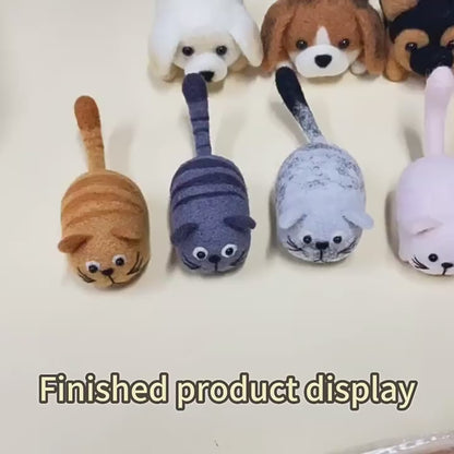 DIY Needle Felting Kit for Beginners - Cute Shiba Inu Costume Keychain Doll Set