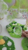 Moss Coaster DIY Kit – Textured Yarn Craft with Grid Canvas
