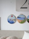 DIY Needle Felting Landscapes Kit for Beginners - Wool Hoop Art Set - Green Series