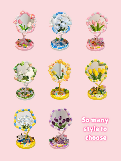 Cream Glue Flower Mirror DIY Kit (Oversized 360° Rotating Mirror)